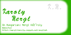 karoly mergl business card